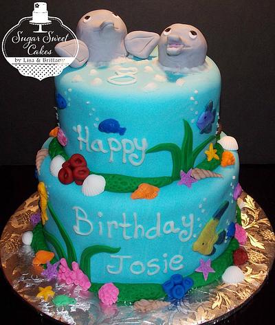 Dolphins/Under the Sea - Cake by Sugar Sweet Cakes