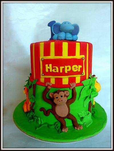 Jungle/Circus cake  - Cake by The cake shop at highland reserve