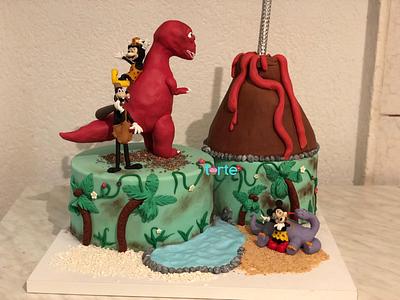 Prehistoric Minnie and friends cake! - Cake by Torte by Amina Eco