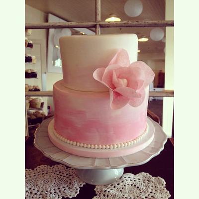 Pink watercolour  - Cake by sweetonyou