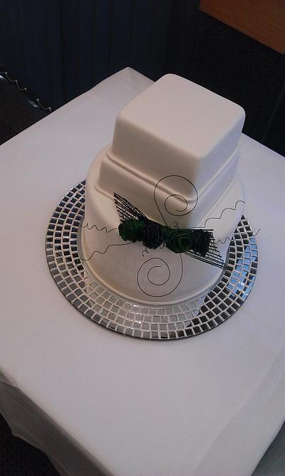 Flax Flowers Wedding Cake - Cake by Julz Pilkington