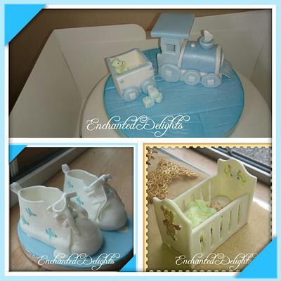 christening toppers  - Cake by Enchanted Delights - Estella Collins 