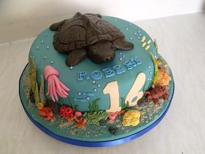 under the sea turtle - Cake by zoe