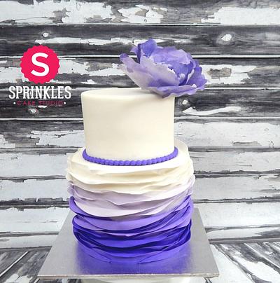 Ombre ruffles - Cake by Sprinkles Cake Studio