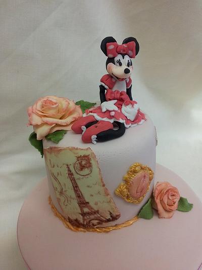 Minnie in Paris - Cake by The Little Ladybird Cake Company