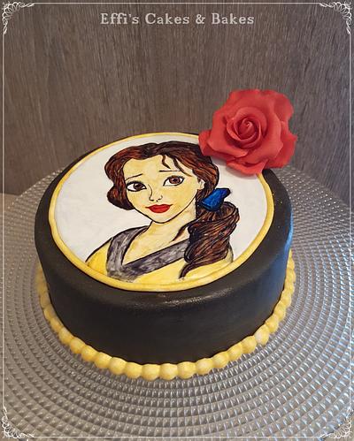 Belle the Beauty (hand painted)  - Cake by Effi's Cakes & Bakes 