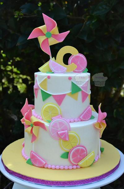 Lemons & Pinwheels - Cake by Susan