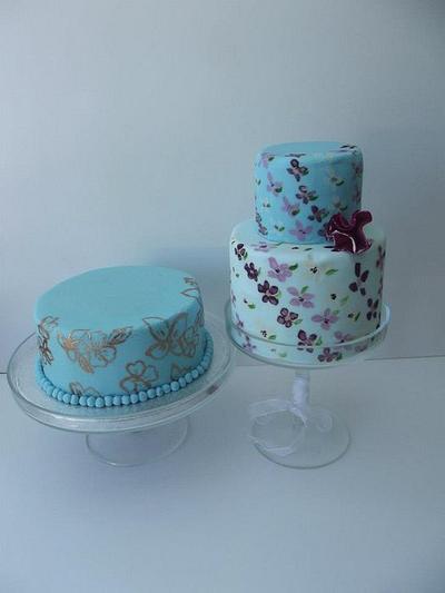 Hand painted wedding cakes. - Cake by Swt Creation