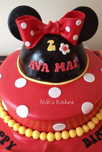 Minnie Mouse Tiered Cake - Cake by Nikskakes