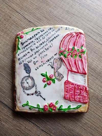 Cookie for teacher's last day in the kindergarden - Cake by Alice