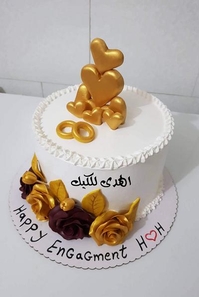 كعكة عيد زواج - Cake by Alhudacake 