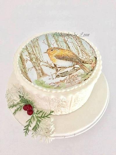 Christmas Robin - Cake by AlphacakesbyLoan 