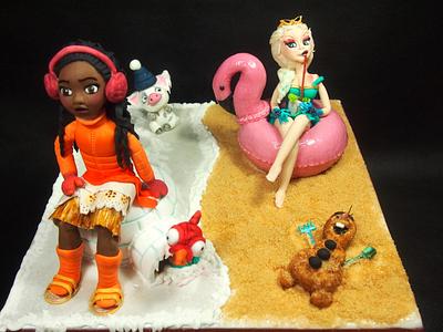 Frozen vs Moana - Cake by suGGar GG