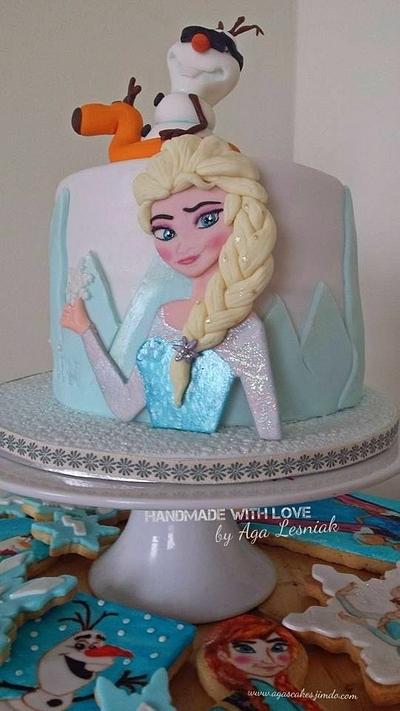 Elsa & Olaf❤ - Cake by Aga Leśniak