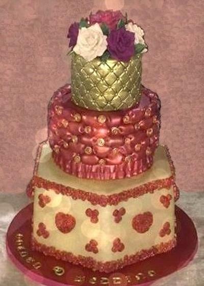 My parents' golden wedding cake - Cake by Lallacakes