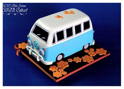 Volkswagen Kombi Transporter Car xo - Cake by RED POLKA DOT DESIGNS (was GMSSC)
