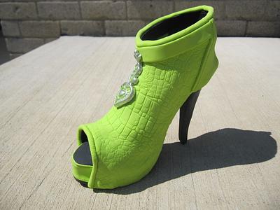 Peep Toe Boot Shoe - Cake by WhimsicalCharacters