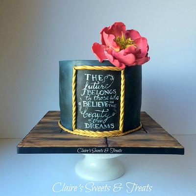 Chalkboard Quote - Cake by clairessweets