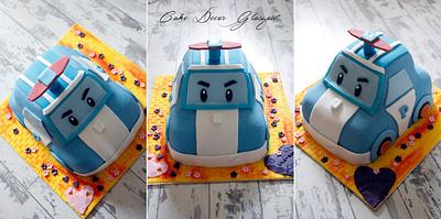 Poly robocar  - Cake by Kalina