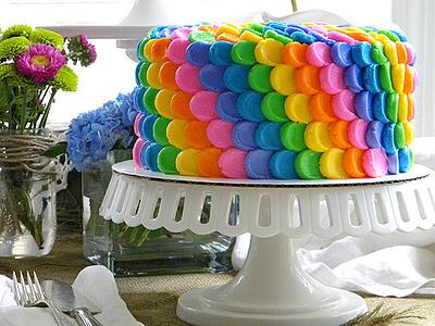 Rainbow Petal Cake - Cake by Kathi Dangler