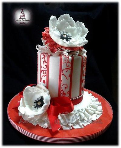 Flowers cake - Cake by Linda Bellavia Cake Art
