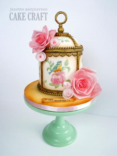 Vintage Birdcage Cake - Cake by Janette MacPherson Cake Craft
