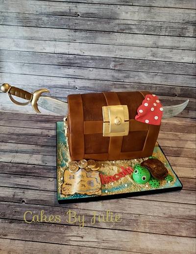 Pirate Treasure Chest Cake - Cake by Cakes By Julie