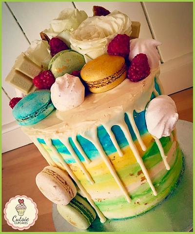 Watercolour Drip Cake - Cake by Cutsie Cupcakes