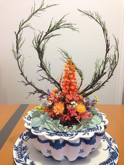 Australian Flowers Arrangement - Cake by Hong Guan