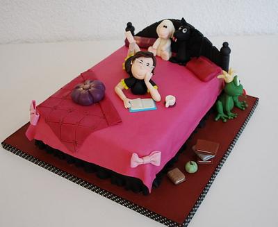 Bedtime reading Birthday Cake - Cake by Simone Barton