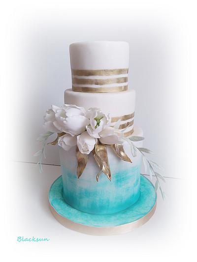 Wedding cake with tulips - Cake by Zuzana Kmecova