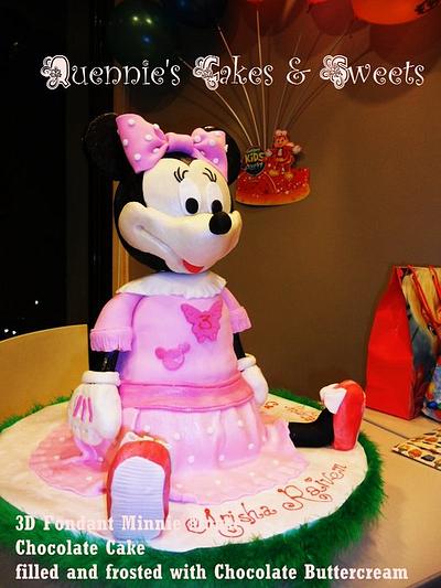 3D Minnie Mouse Fondant Cake - Cake by quennie