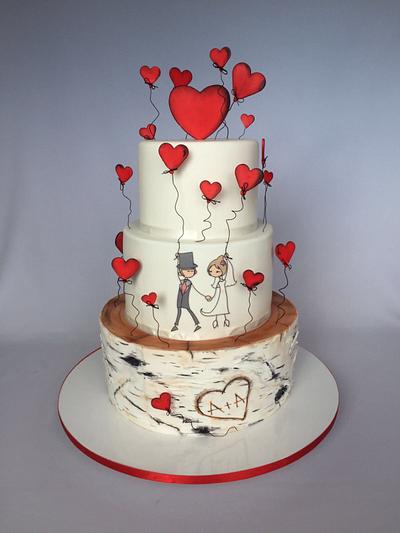 Wedding cake in love :) - Cake by Layla A