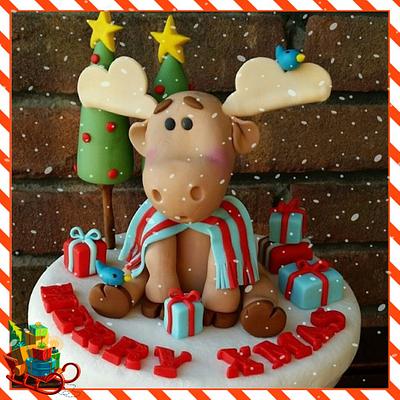 Christmas Moose  - Cake by CakesByDaisy