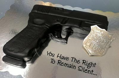 You have the right to remain silent... - Cake by Kristi