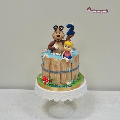 Masha and bear in the pool - Cake by Naike Lanza