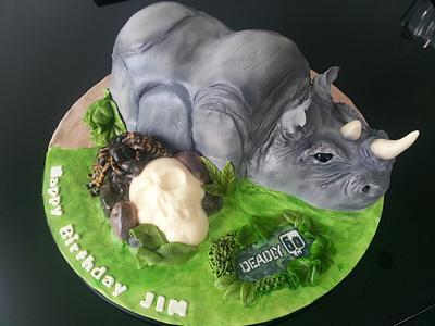 deadly rhino - Cake by Michelle