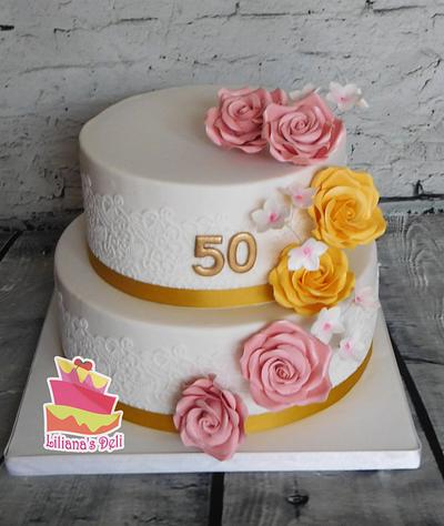 50th aniversary cake - Cake by Liliana Vega