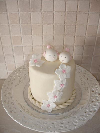 Love birds mini cake - Cake by Dora Avramioti