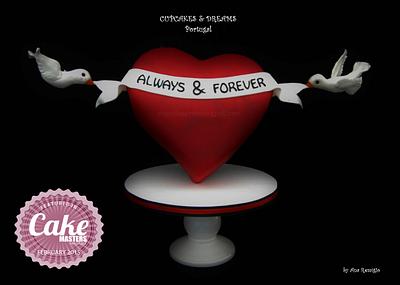 3D DEFYING GRAVITY HEART CAKE - CAKE MASTERS TUTORIAL - Cake by Ana Remígio - CUPCAKES & DREAMS Portugal
