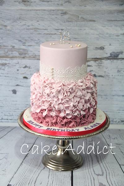 Petal flower ruffles cake - Cake by Cake Addict