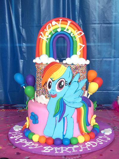Little Pony Rainbow dash Birthday cake - Cake by Caroline Diaz 