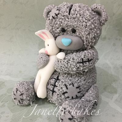 Me to you bear fondant cake topper  - Cake by Janette Bakes