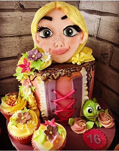 Disney Tangled drip cake - Cake by Ashlei Samuels