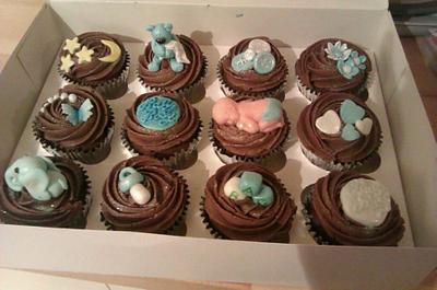 New baby boy cupcakes - Cake by Jenna