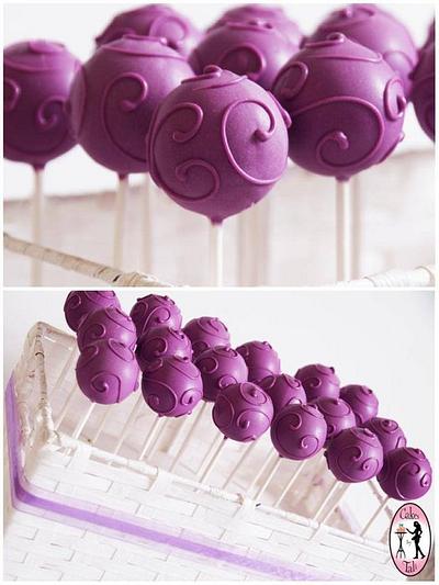 Elegant magenta Cake-pops - Cake by Tali