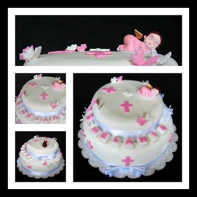Christening Cake - Cake by miettes
