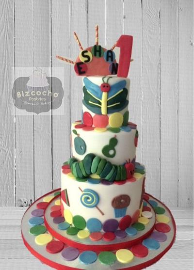 Very hungry caterpillar - Cake by Bizcocho Pastries