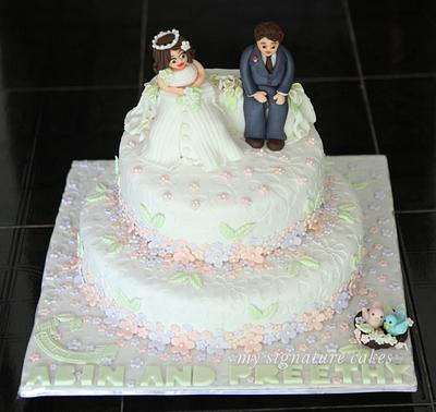 A simple wedding cake - Cake by MySignatureCakes