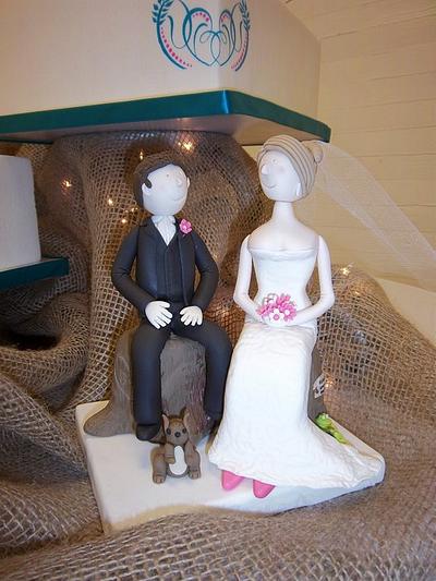 Fondant Bride & Groom - Cake by Terry